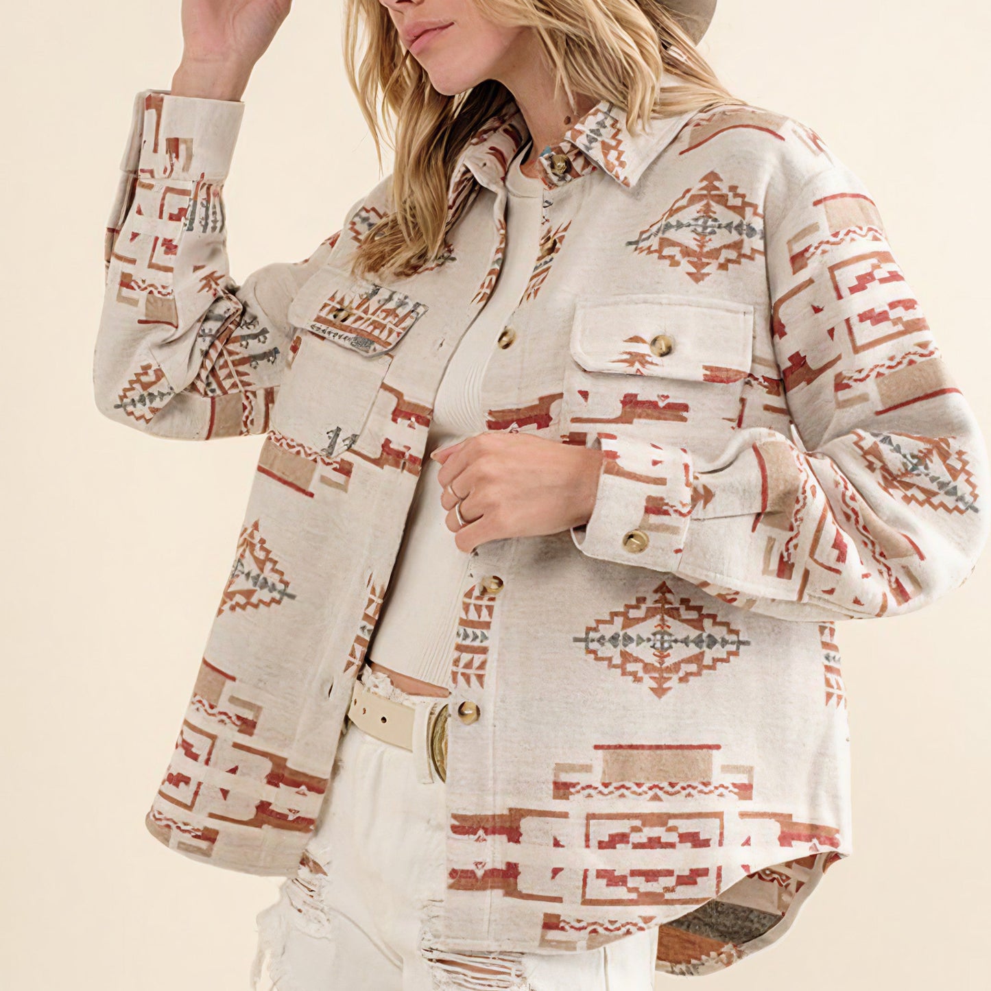 Jacquard Aztec Shacket