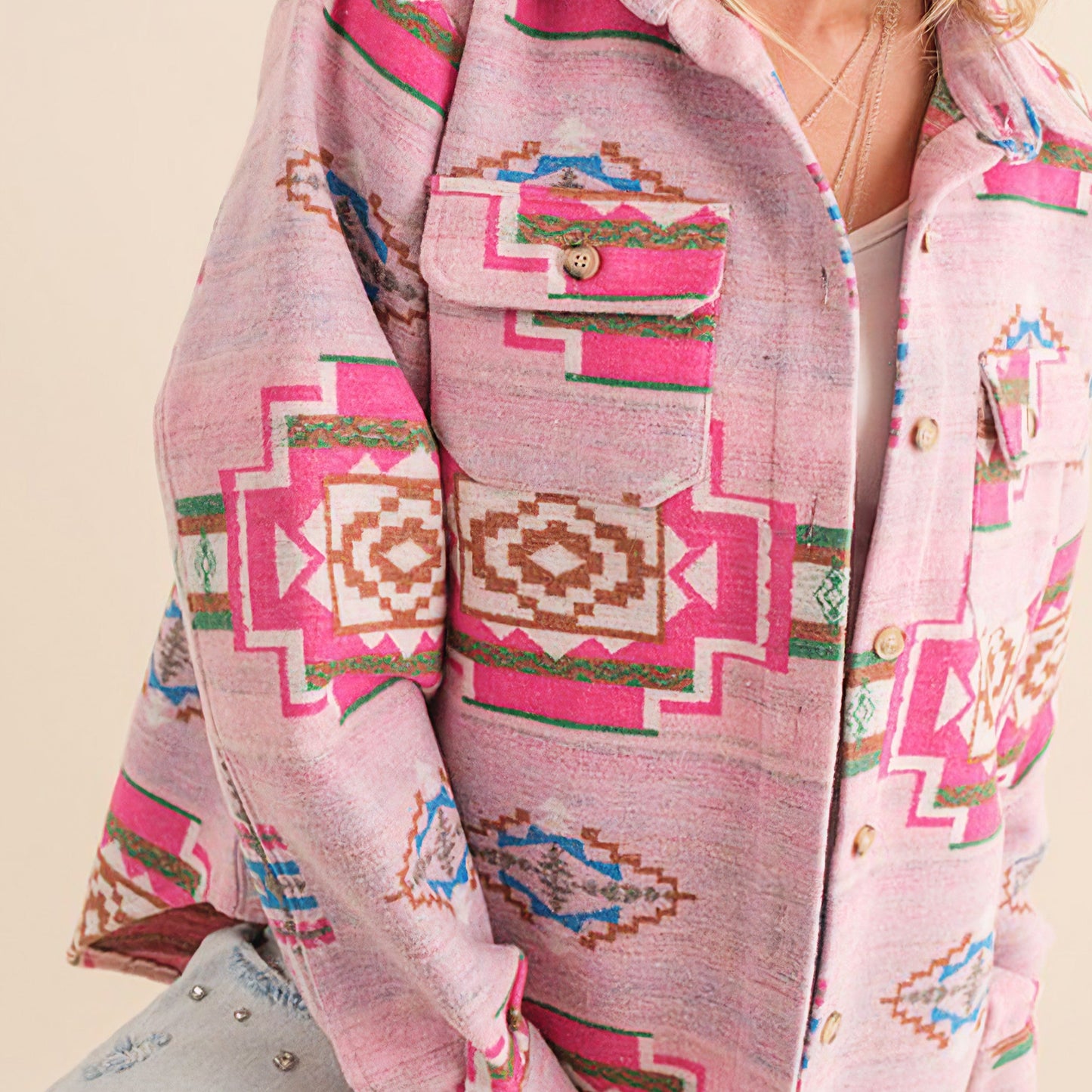 Jacquard Aztec Shacket