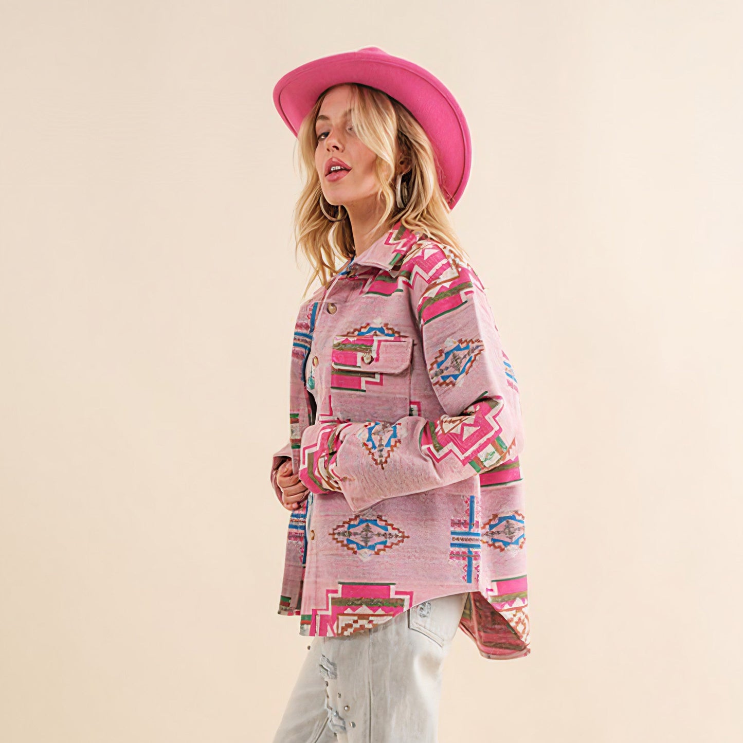 Jacquard Aztec Shacket