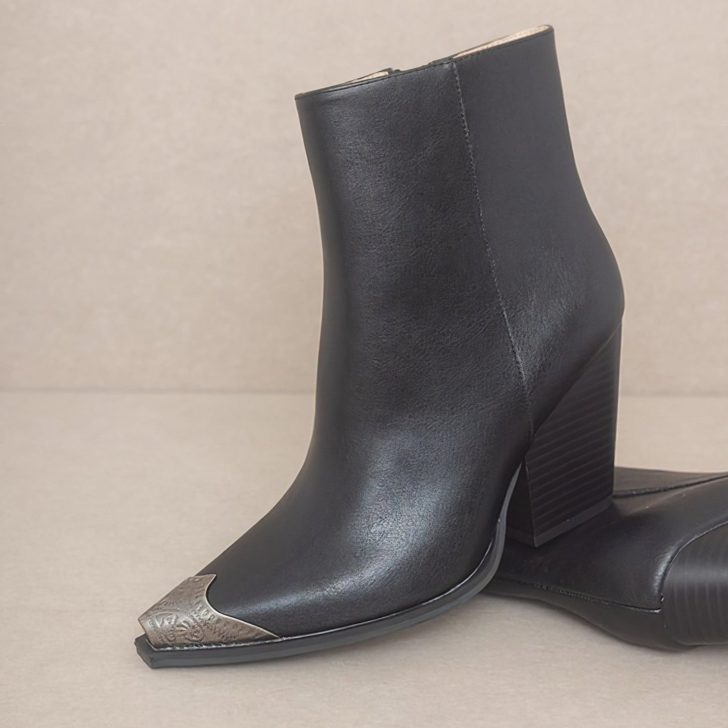Zion Bootie with Etched Metal Toe