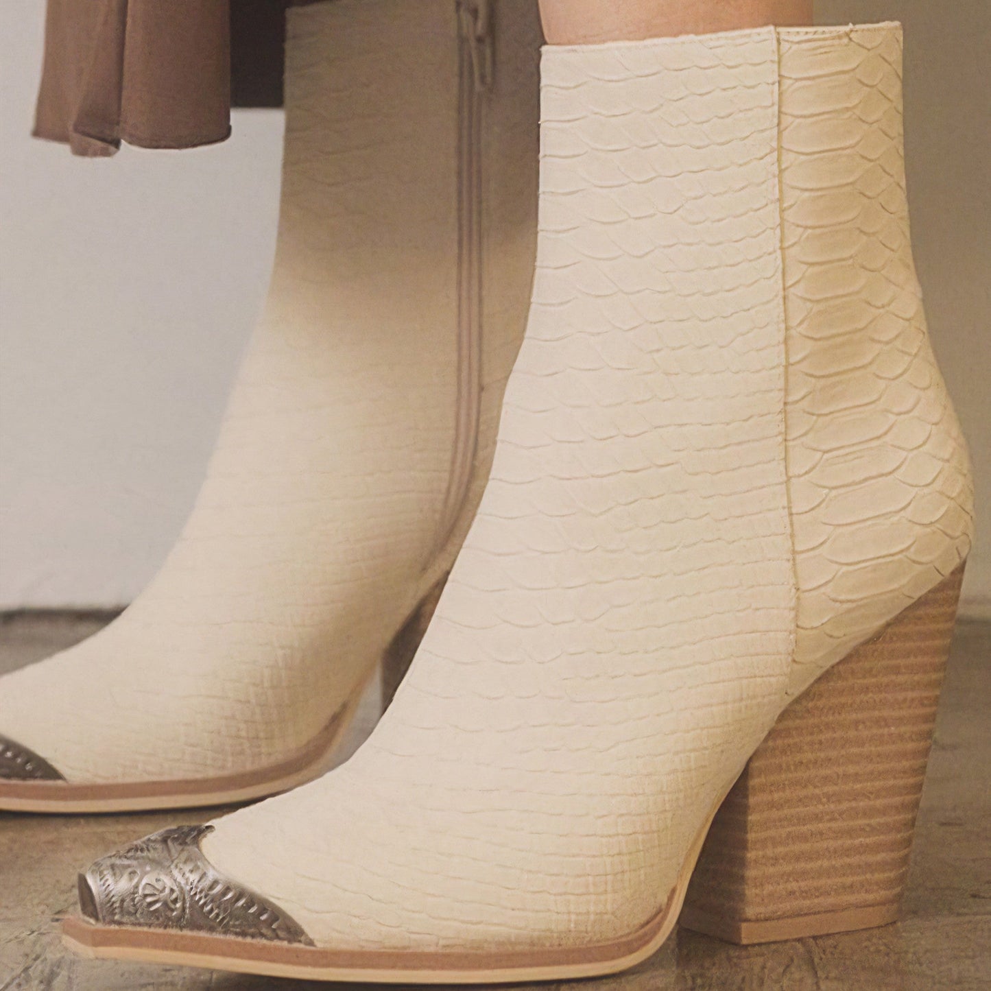 Zion Bootie with Etched Metal Toe