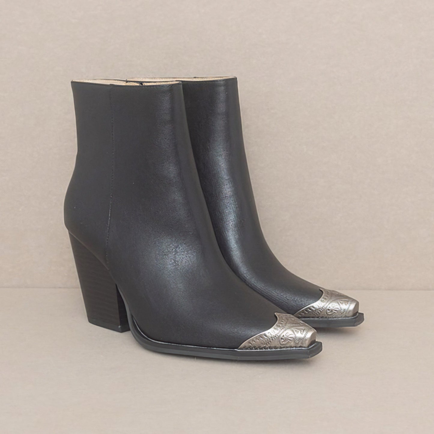 Zion Bootie with Etched Metal Toe