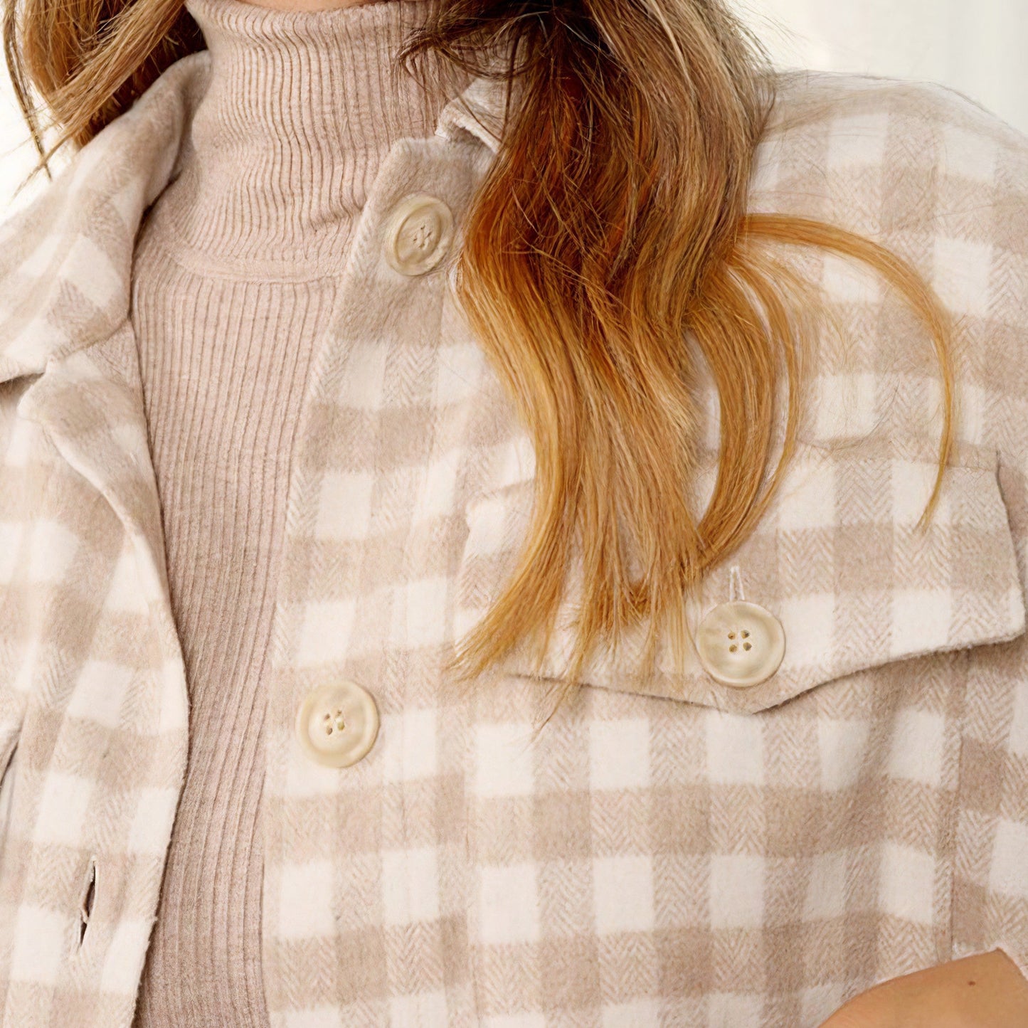 Chai Checkered Long Shacket