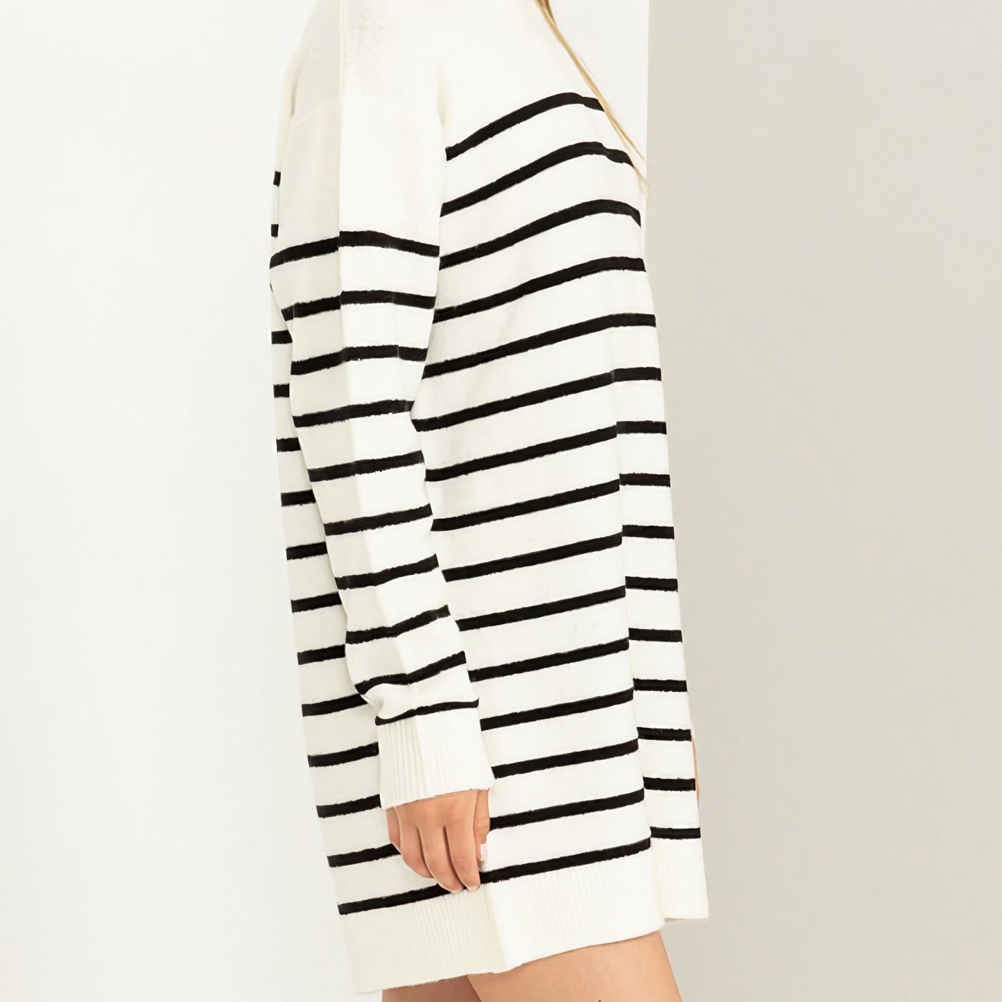 Casually Chic Striped Sweater Dress
