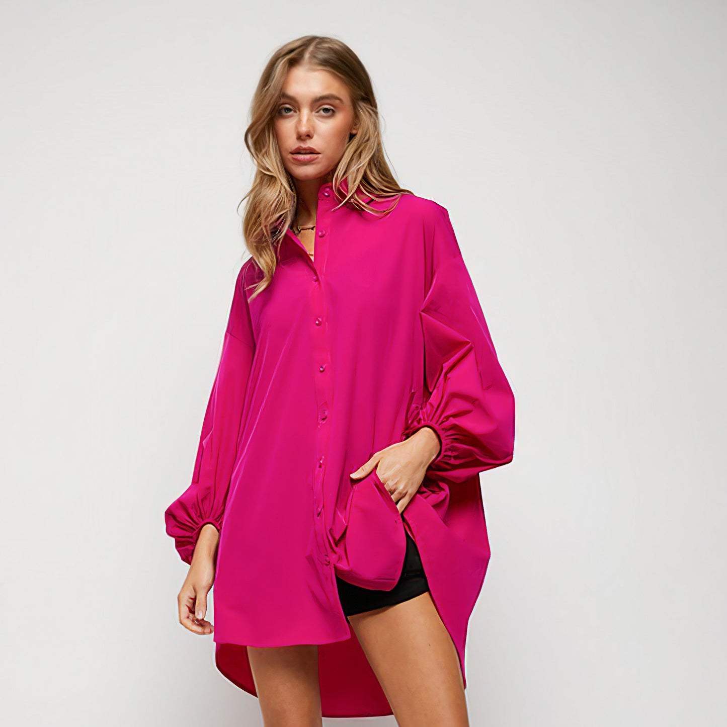 Lia Collared Button Up Shirt Dress