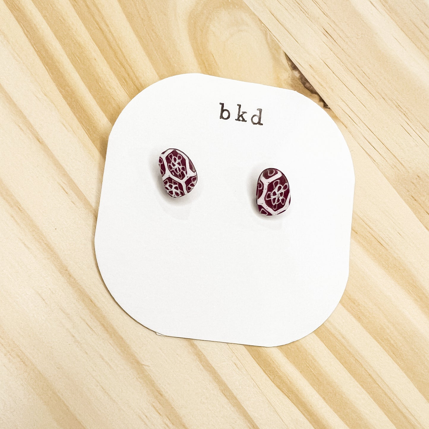 Mini Plum Drop Studs