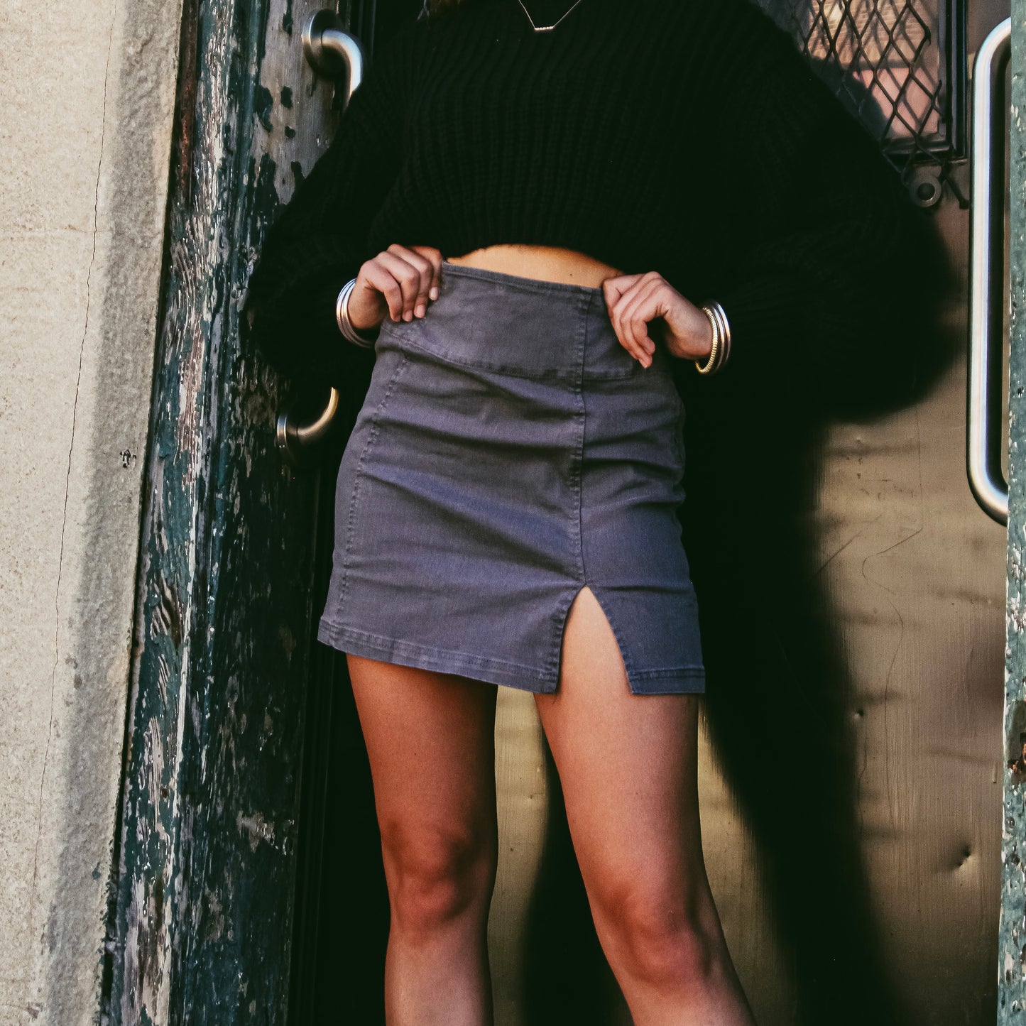The Grey Game Changer Mini Skirt