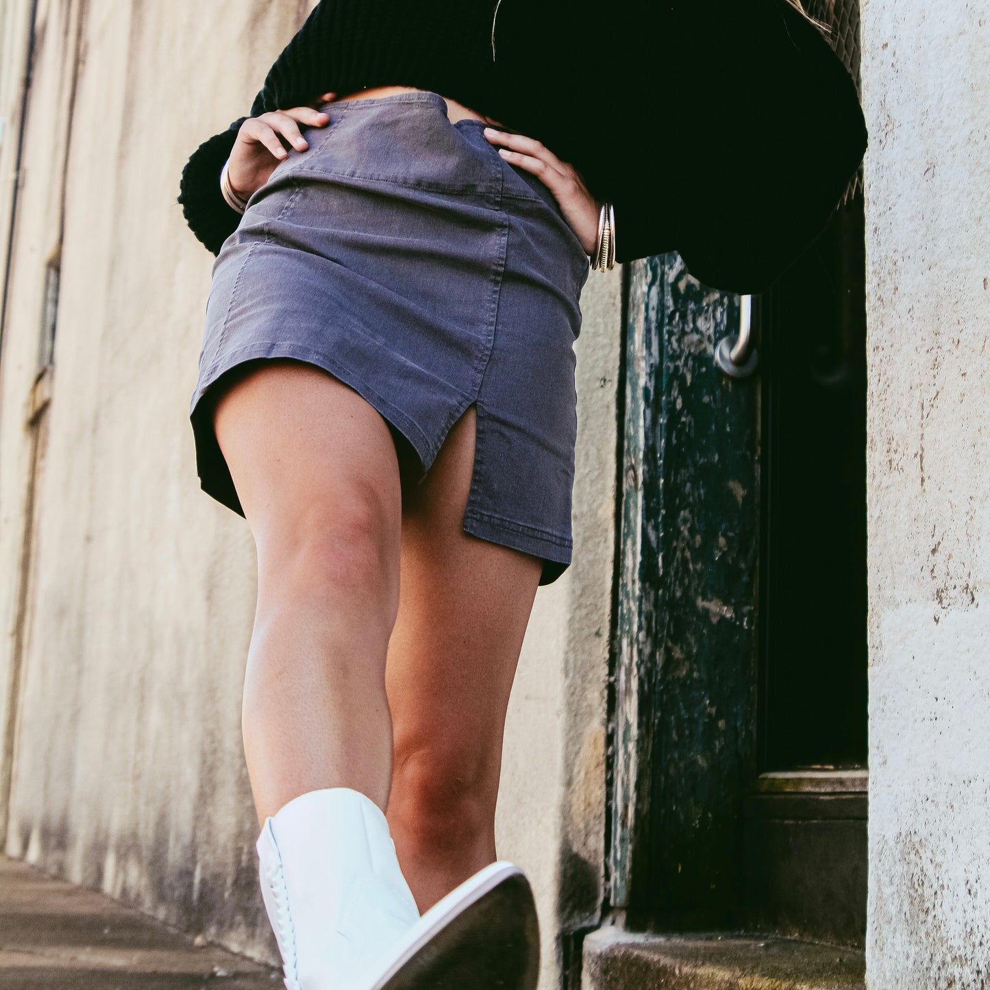The Grey Game Changer Mini Skirt