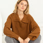 Instant Winner Wide Collar Button Front Sweater