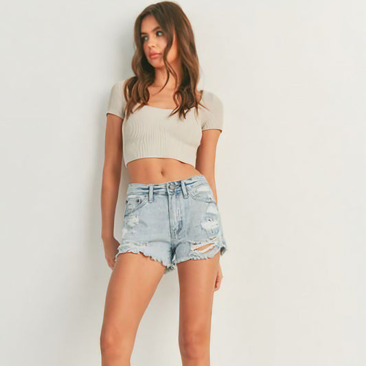 Bret Distressed Jean Shorts