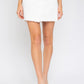 White Denim Mini Skirt