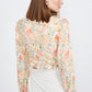Floral Ruffle Crop Top