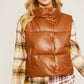 Faux Leather Padded Vest