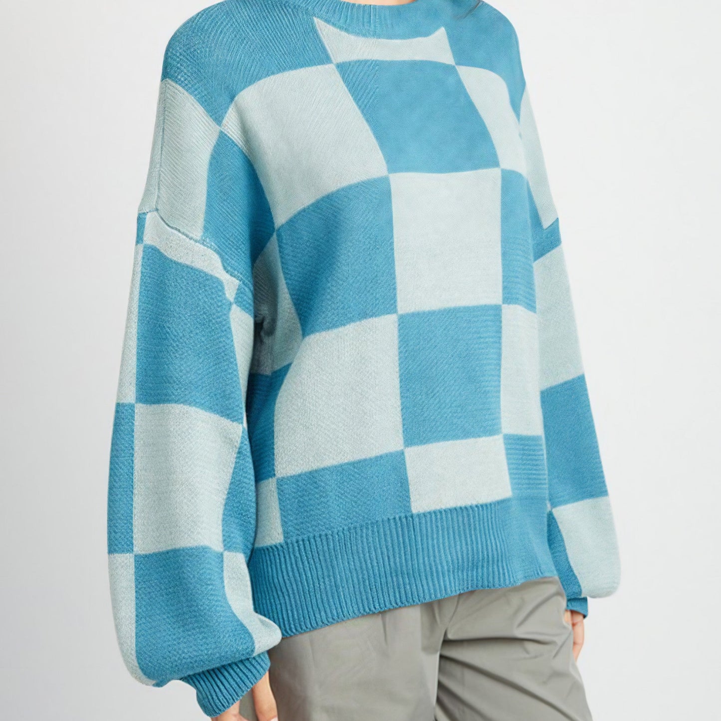 Freeze Frame Checkered Sweater