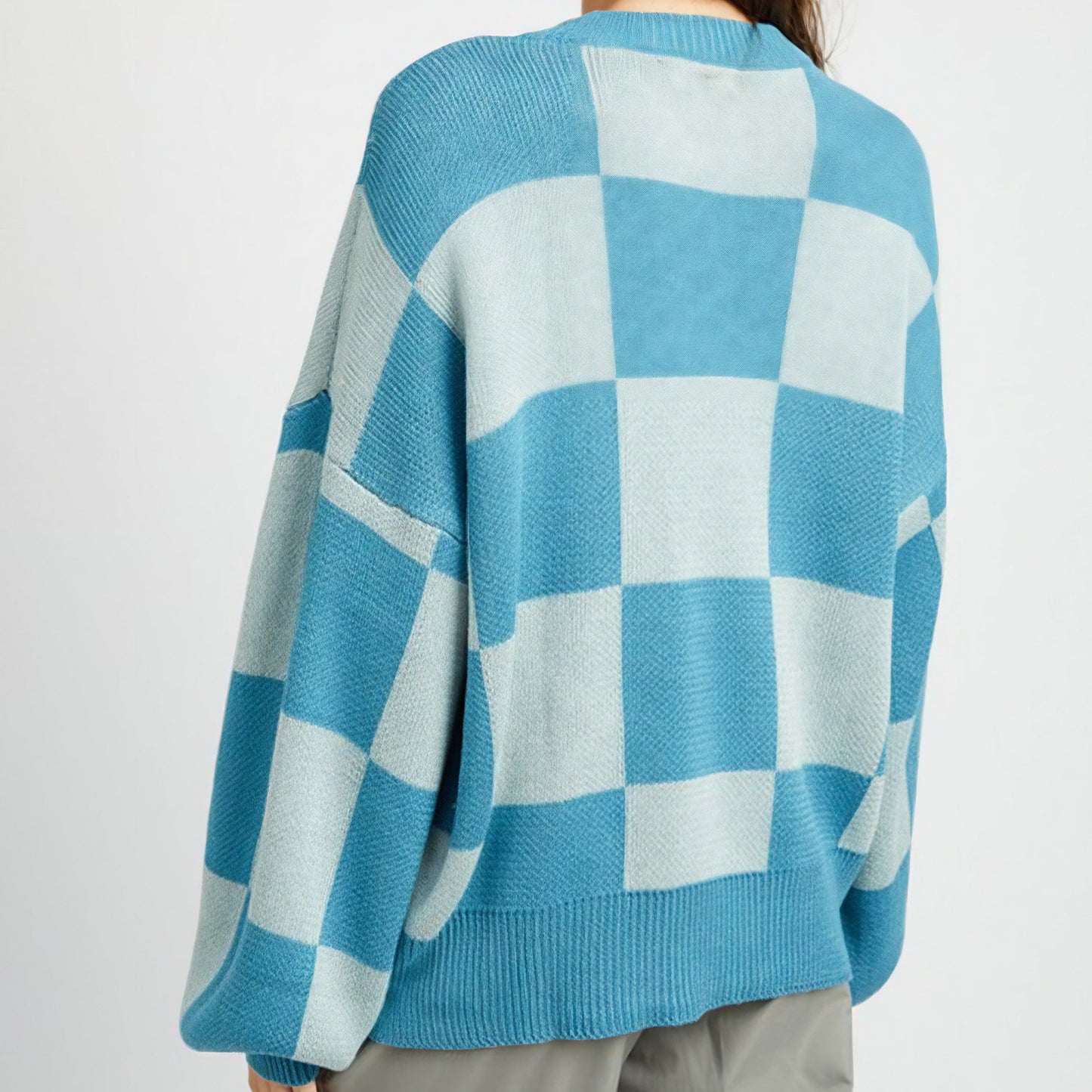 Freeze Frame Checkered Sweater