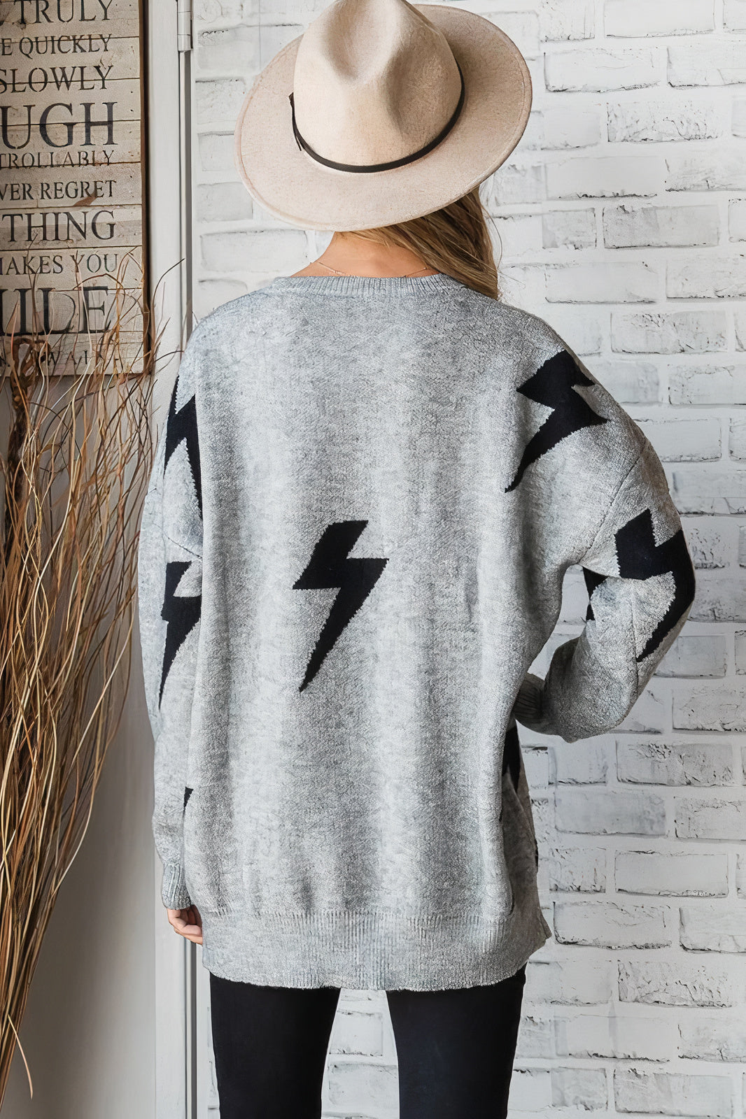 Lightening Bolt Crewneck Sweater