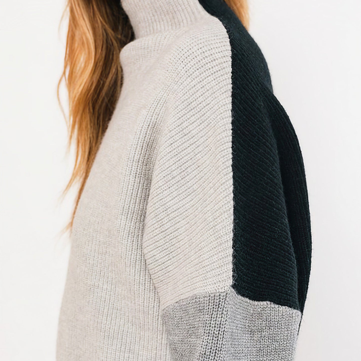 Color Block Oversized Sweater