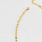 Ruffled Gold Circle Charm Necklace