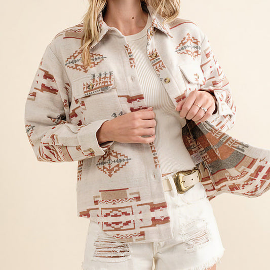 Jacquard Aztec Shacket