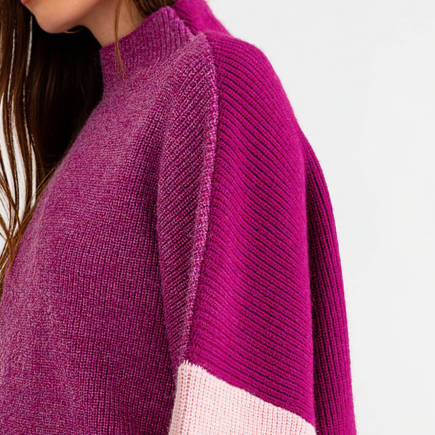 Color Block Oversized Sweater