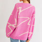 Abstract Pattern Oversized Sweater