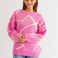 Abstract Pattern Oversized Sweater