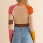 Long Sleeve Color Block Stripe Knit Top