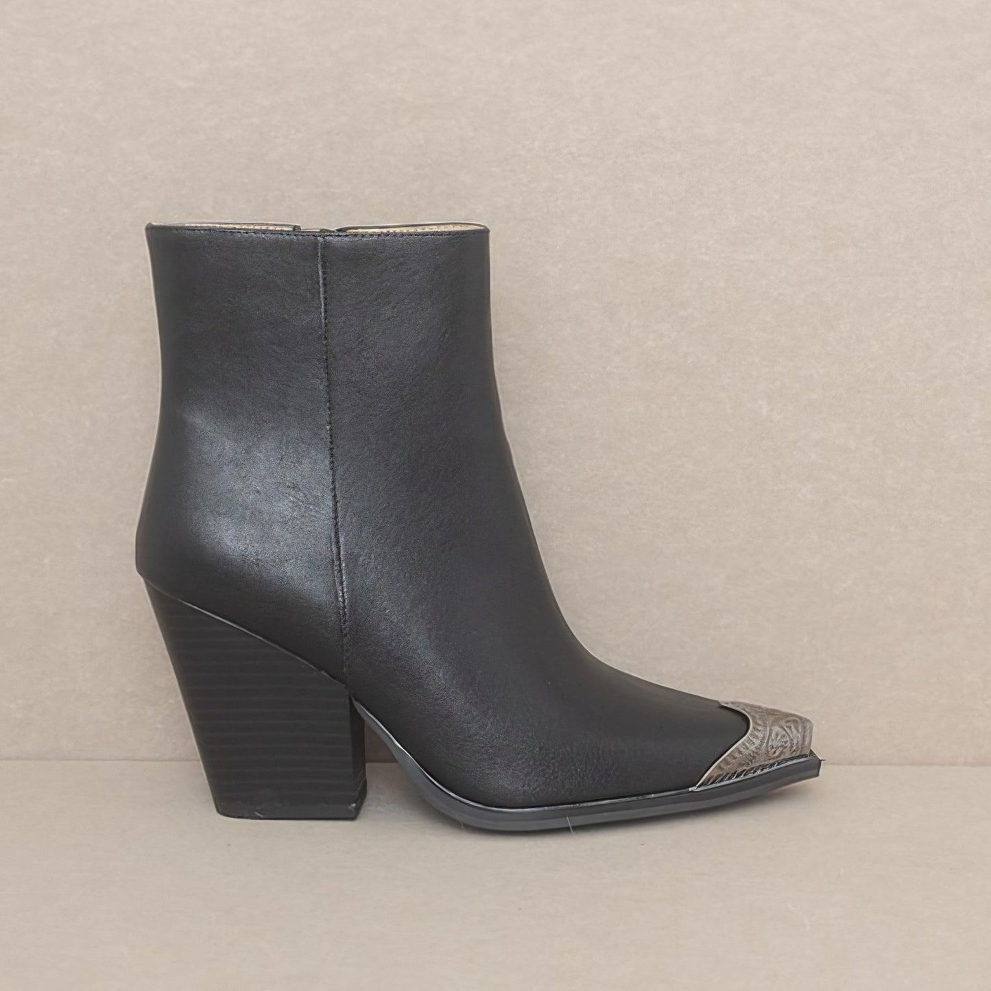 Zion Bootie with Etched Metal Toe