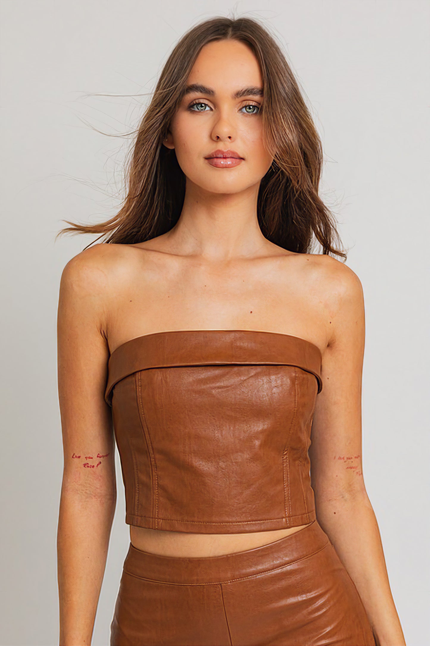 Corset Leather Tube Top