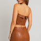 Corset Leather Tube Top