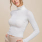 Turtleneck Ribbed Knit Top