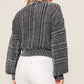 Acid Wash Round Neck Sweater