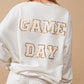 Fleece Terry Football Sequin Patch Sweatshirt