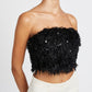 Feather Strapless Top