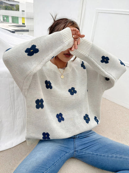 Flower Knit Sweater