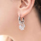 Rectangle Stone Hoop Earrings