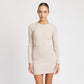 Ribbed Long Sleeve Mini Dress