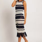 Sleeveless Crochet Effect Sweater Dress