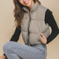 High Neck Cropped Puffer Vest