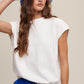 Short Sleeve Boxy Crew Neck Sweat Top
