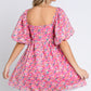 Sequin Floral Babydoll Mini Dress