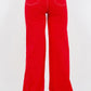 Wide Leg Jean in Cherry Red