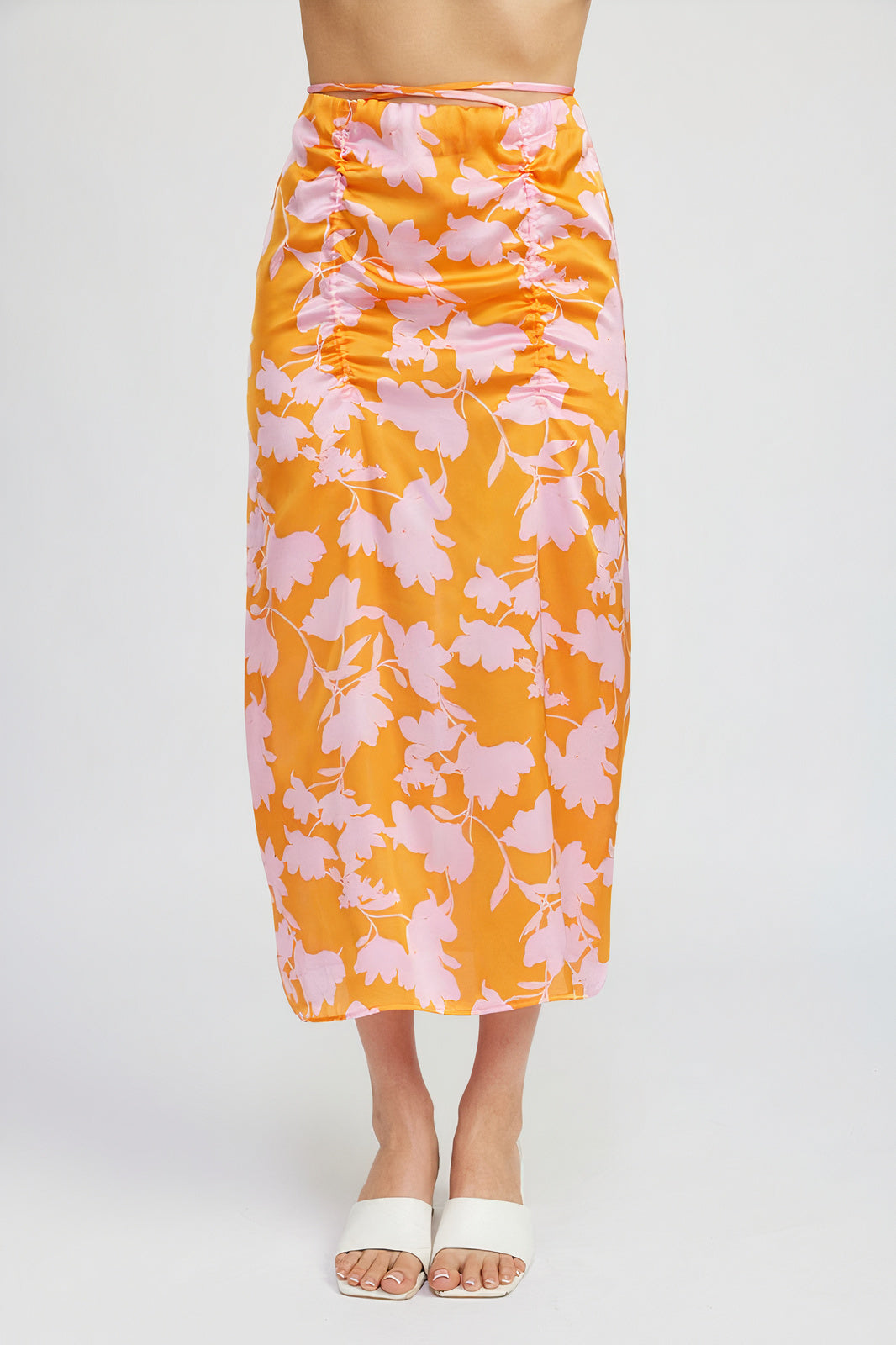 Lena Ruched maxi Skirt