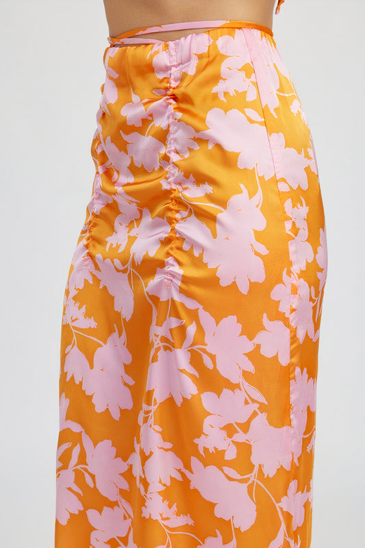 Lena Ruched maxi Skirt