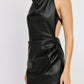 Leena Leather Mini Dress