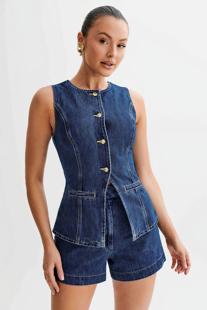 WOMEN FASHION DENIM TWO PIECE SET