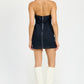 Denim Halter Neck Mini Dress