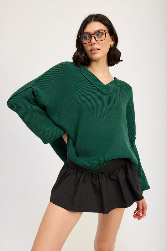 Beau Oversized V-Neck Sweater