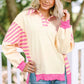 Women Colorblock Patchwork Collared Sweatshirts