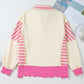 Women Colorblock Patchwork Collared Sweatshirts